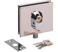 Serrure basse inox poli METALUX pour porte en verre - NM60411000