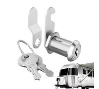 Serrure Batteuse - Rotatif Sécurité Robuste | Verrou Cylindre Meuble À Clé Unique | Porte Remorque Camping, Boîte Rangement Outils, Résistant Usure, Montage Facile Tiroir Protection