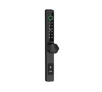 Serrure Biométrique Étanche À Empreintes Digitales, TTLOCK, Application Bluetooth, Carte RFID, Mot De Passe, Clé Électronique Coulissante Extérieure, Serrure De Porte Intelligente(2885-2 hook,BLACK)