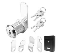 Serrure Boite Aux Lettres, 9 pièces Barillet Boite Aux L ettres, Serrure B oite Aux L ettres Ptt Agréé, comporte 1 cylindre de serru re, 4 plaques de verrouillage et 4 clés, Argent, alliage de zinc.