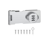 serrure boite aux lettres Serrure à combinaison sans clé en alliage de zinc for armoire, verrou sécurité for casier, clôture, jardin(1 piece silver)