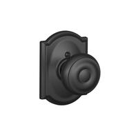 Serrure bouton SCHLAGE avec garniture Camelot Serrure non rotative SCHLAGE Lock Company Noir mat F170 GEO 622 CAM