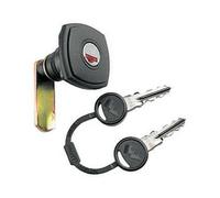 Serrure carrée noire pour coffre à gaz et portillon ZADI (épaisseur 40 mm) avec barillet