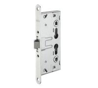 Thirard Boîtier serrure encastrable cylindre Axe 65 mm Industrie zingué têtière acier bouts ronds
