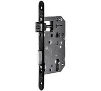 Serrure Clé I Axe 50 VACHETTE à bouts ronds vernis noir - Entraxe 70 Carré 7 - Droite avec gâche - 22705000