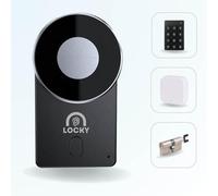 Serrure connectée LOCKY-4 Smart Lock 2.0, Codes, App Smartphone, Adaptable sur cylindre européen, Motorisée, Bluetooth, Passerelle WIFI incluse