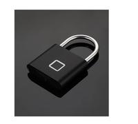Serrure connectée, Serrure à empreinte digitale étanche, cadenas intelligent antivol sans n alliage de zinc, serrures porte électroniques sécurité(Zwart)