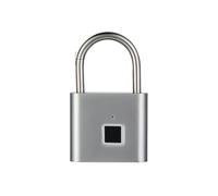 Serrure connectée, Serrure à empreinte digitale étanche, cadenas intelligent antivol sans n alliage de zinc, serrures porte électroniques sécurité(Silver)