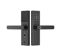 Serrure connectée, Serrure biométrique à empreinte digitale Tuya, serrure intelligente de sécurité avec application WiFi, mot passe, déverrouillage RFID, porte électronique for hôtels