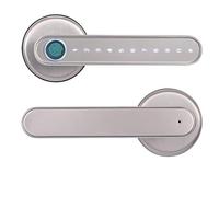 Serrure Connectée, Serrure biométrique Bluetooth à empreintes digitales, clé couleur or, application numérique, serrure de porte intelligente, poignée électronique,Sécurité Robuste(Silver)