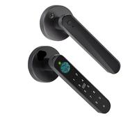 Serrure connectée Serrure de Porte à Empreinte Digitale, Bouton de Porte Intelligent 5 en 1 avec poignée, entrée biométrique sans vec Clavier et Application Porte