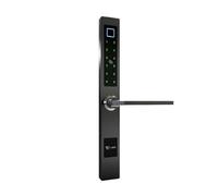 Serrure connectée Serrure de Porte électronique Intelligente, contrôle biométrique par Application à Empreintes digitales, for Chambre à Coucher, Maison, hôtel, Bureau Porte(Svart)