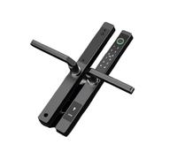 Serrure Connectée, Serrure de Porte Intelligente électronique sans clé, étanche, avec Empreintes digitales, Application Bluetooth, Code RFID, for Verre Coulissant en Aluminium(H)