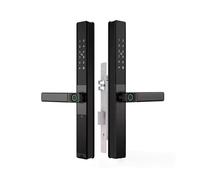 Serrure connectée, Serrure de porte intelligente étanche à empreinte digitale, code numérique, antiblocage, aluminium, double face, électronique