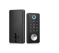 Serrure Connectée, Serrure d'empreinte Digitale de Maison Intelligente Cerradura Inteligente WiFi Serrure de Porte électronique à pêne Dormant biométrique(Silver)