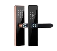 Serrure Connectée Serrure électronique Bluetooth, serrure de porte intelligente, serrure à empreintes digitales, mot de passe, clé de carte IC for maison intelligente(4085,Zwart)