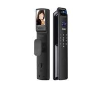 Serrure Connectée, Serrure intelligente à reconnaissance f-a-ciale 3D, avec caméra intégrée, WiFi, application d'empreintes digitales, télécommande, Kit de verrouillage à mortaise,Sécurité Robuste(30
