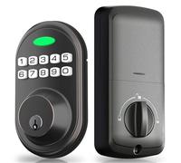 Serrure ConnectéE, Serrure Intelligente Serrure de porte - Serrure de porte d'entrée sans clé Serrure de porte d'entrée avec clé/20 codes Serrure à pêne dormant intelligente - Verrouillage automatique