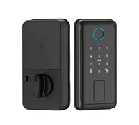 Serrure connectée Serrures de Porte intelligentes à pêne Dormant à Empreinte Digitale, 5 en 1, Serrure de Porte d'entrée sans lavier à écran Tactile, for Porte de Maison Porte(Without WiFi)