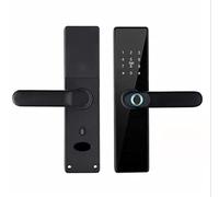 Serrure connectée,Smart Lock Serrure électronique TT, Serrure de Porte Intelligente, Serrure à Empreintes digitales, Mot de Passe, clé de Carte IC for Maison Intelligente(7085,Zwart)