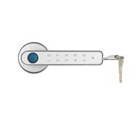 Serrure connectée,Smart Lock Serrure Intelligente électronique Compatible avec 2 clés Empreinte Digitale Mot de Passe Serrure de Porte poignée de sécurité Serrure for Appartement Noir(Silver NO Tuya)