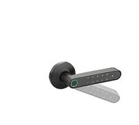 Serrure connectée,Smart Lock Serrure Intelligente Serrure de Porte biométrique à Empreintes digitales Serrure à poignée Intelligente Batterie Rechargeable Antivol App Pas de Fil(Black Lock)
