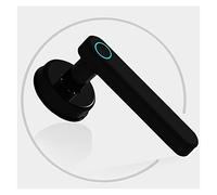 Serrure connectée,Smart Lock Serrure Smart Home Serrure de Porte Serrure biométrique à Empreintes digitales Serrure à poignée électrique Porte en Bois(Kit2)
