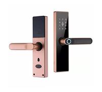 Serrure connectée,Smart Lock Tuya Serrure Électronique Serrure De Porte Intelligente Verrouillage D'empreintes Digitales Mot De Passe IC Carte Clé USB Charge for La Maison Intelligente(6085)