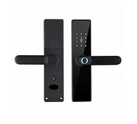 Serrure connectée,Smart Lock Tuya Serrure Électronique Serrure De Porte Intelligente Verrouillage D'empreintes Digitales Mot De Passe IC Carte Clé USB Charge for La Maison Intelligente(28x300 6085)