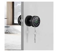 Serrure connectée,Smart Lock Verrouillage d'empreintes digitales Smart Tuya Bouton Serrure de Porte Support Clé Mot de Passe APP Déverrouiller la Batterie Rechargeable(Zwart)