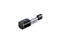 Serrure connectée, Tuya APP empreinte digitale carte RFID Euro serrure à cylindre électronique serrure de porte intelligente numérique sans clé remplacer,Construite pour durer(Black with gateway,A 35