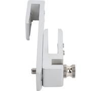 Serrure coulissante��r 12 trous Limitation Métal Security Latch pour Home Hotel Salle de bain sans cadre Argent 10 mm / 0,4in