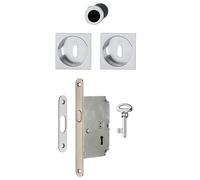 Serrure+cuvette+doigt 4921 Clé L HOPPE carrée pour porte coulissante - chromé brillant - 3948147