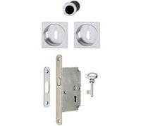Serrure+cuvette+doigt 4921 Clé L HOPPE carrée pour porte coulissante - chromé brillant - 3948147