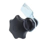 Serrure cylindrique en feuille de fer for armoire, serrure cylindrique en fleur de prunier, poignée en plastique rotative, interrupteur, serrure de porte d'armoire, 1 pièce, MS714-1