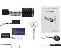 Serrure cylindrique intelligente, déverrouillage multimodal, IP5x résistant à la poussière et à l'eau, noir