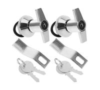 Serrure D’armoire avec Clés pour Coffret Électrique, Argenté | Alliage D’aluminium, Usage Cabinet et Coffre, Finition Moderne, Protection Antivol, Fonctionnement Simple