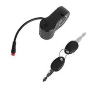 Serrure d'allumage avec connecteur à 2 broches pour Kukirin pour scooter électrique G2 Pro Max, interrupteur d'allumage en ABS noir, pièce de rechange antivol pour une installation facile
