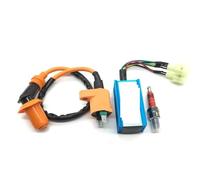 Serrure D'Allumage Bobine D'allumage CDI 6 Broches Haute Performance Pour Scooter Et Pour Gy6 150cc 125cc 50cc, Ensemble De Bougies(B)