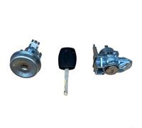 Serrure d'allumage et cylindre de porte avec clé pour Ford Fiesta 2011-2019 Pièce de rechange BE8Z-542199 BE8Z11582B Métal Argent