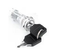 Serrure d'Allumage Moto 220V Interrupteur À Bouton-poussoir Rotatif En Métal Avec Clé, 2/3 Positions, Verrouillage Automatique, LED NO/NC ON OFF(1NO1NC(Green),RESET_19MM)