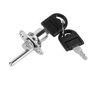 Serrure D'Armoire 2 Pièces Serrure D'Armoire Meuble Tiroir Armoire Classeur avec Clés Sécurité de Bureau 19 Mm Tête Argentée pour la sécurité à Domicile 4 (Serrure simple argentée de 19 mm)