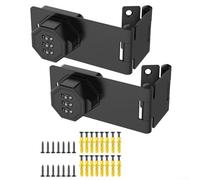 Serrure d'armoire à 3 chiffres avec mot de passe sans clé avec trou de vis dissimulé pour une protection anti-levier, convient pour les classeurs, bureaux, boîtes aux lettres et coffres-forts (noir)