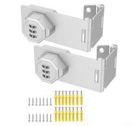 Serrure d'armoire à 3 chiffres avec mot de passe sans clé avec trou de vis dissimulé pour une protection anti-levier, convient pour les classeurs, bureaux, boîtes aux lettres et coffres-forts (argenté