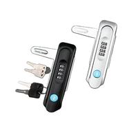 Serrure d'armoire à mot de passe adaptée à la Station de charge, boîte de Distribution, interrupteur de Communication électrique et mécanique avec clé, 1 pièce(MS819 Black)