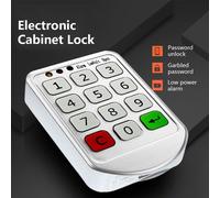 Serrure d'armoire électronique Clavier Indépendant & Ouvert Double mode de fonctionnement Indicateur de 3 couleurs Alimentation d'urgence Mot de passe Serrures de protection pour Home Public Places Ti