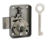 Serrure d'armoire FACON paris longueur 55mm axe 30mm droite 1 clé - THIRARD - 00008360 Noir G