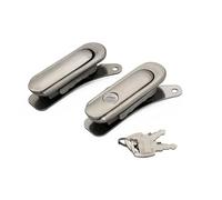 Serrure d'armoire MS738, Serrure plane en acier inoxydable for porte de boîtier commande électrique, armoire ou boîte à outils (1 pièce)(No Keys)