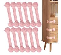 Serrure d'armoire réglable, serrures d'armoire à l'épreuve des | Boucle de serrage avec rotation à 360° | Loquet pour porte de réfrigérateur, sans doigts coincés, pour armoire, tiroir, PU
