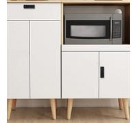 Serrure d'armoire sans clé avec accès par mot de passe pour un fonctionnement fluide sur les portes simples et doubles (porte simple, noir)